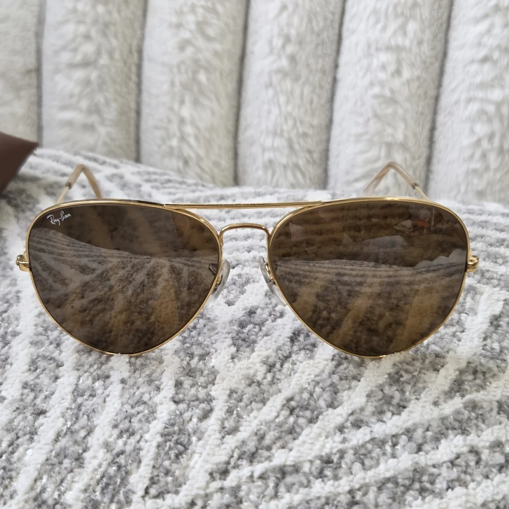 VINTAGE RAY BAN B&L B15 TOP-GRADIENT MIRRORED  AVIATOR SUNGLASSES‎